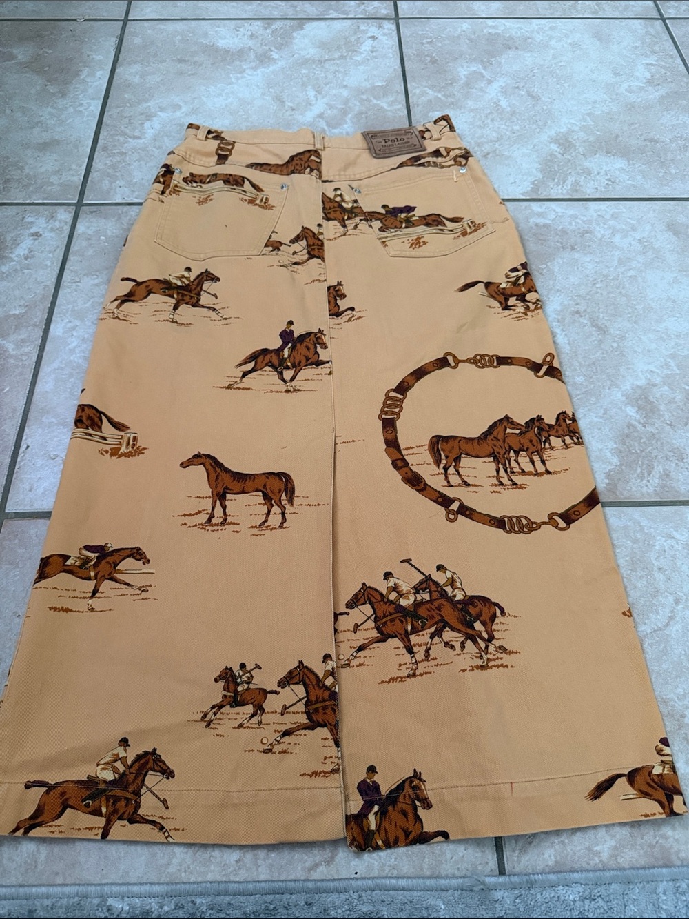 Polo Ralph Lauren Tan Canvas with Brown Leather Patch - Picture 4 of 8